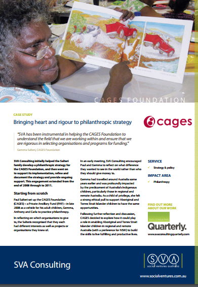 CAGES Foundations Case Study