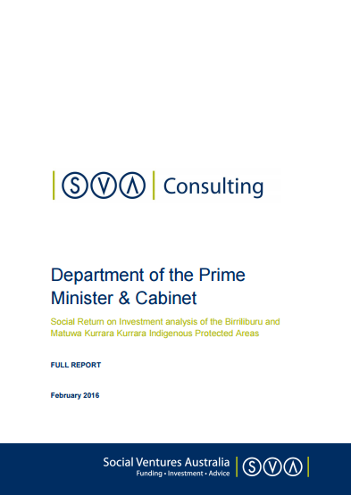 Social Return on Investment anaysis of the Birriliburu and Maluwa Kurrara Kurrara Indigenous Protected Area