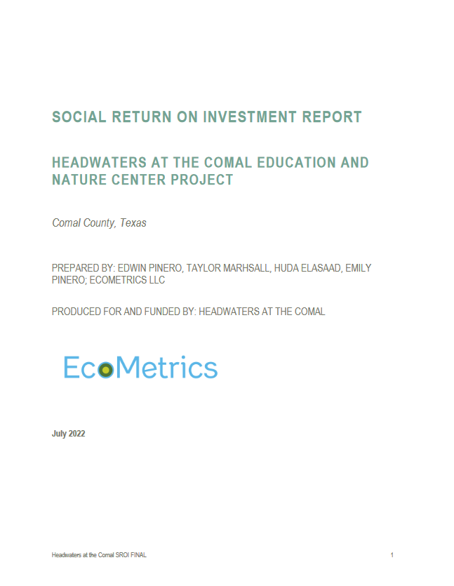 Headwaters at the Comal Education and Nature Center Project