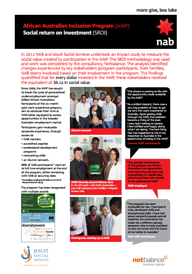 African Australian Inclusion Program (AAIP) Summary