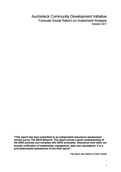 Auchinleck Community Development Initiative SROI Forecast