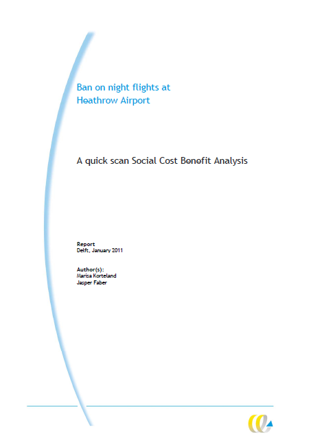 Ban on night flights at Heathrow Airport: A quick scan Social Cost Benefit Analysis