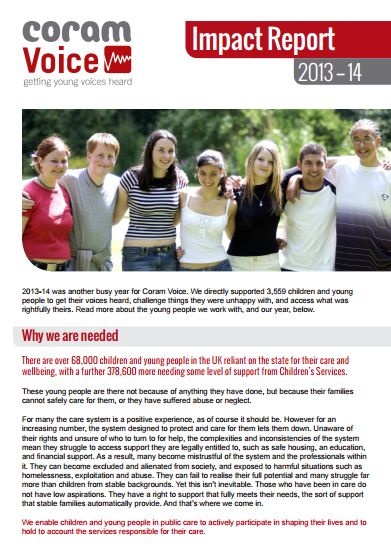 Coram Voice Impact Report 2013-14