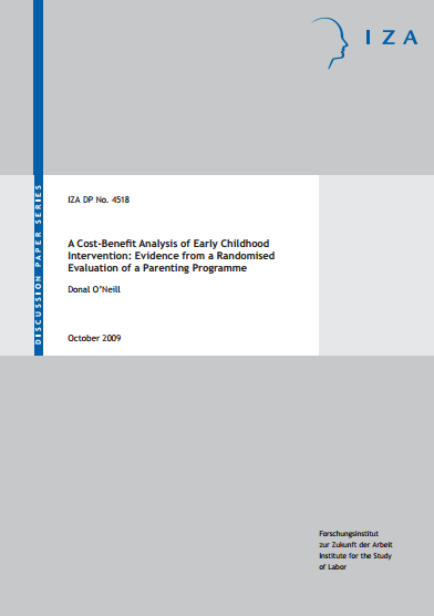 Cost benefit analysis of early childhood intervention