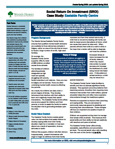 Eastside Family Centre SROI Case Study