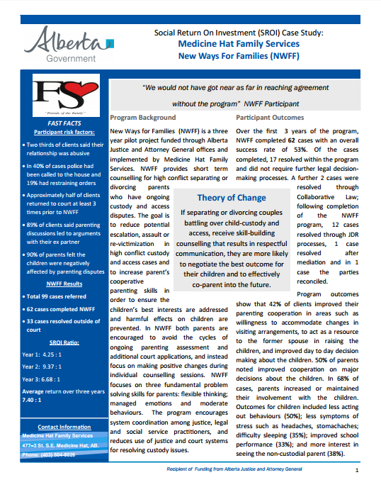 Medicine Hat Family Services New Ways For Families (NWFF)