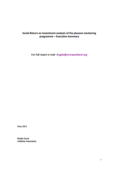 SROI analysis of the plusone mentoring programme – Executive Summary